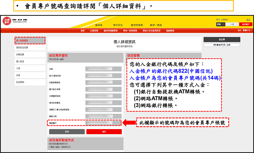 台灣運彩-入金方式